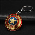 The Avengers Captain America Shield Spiderman Batman Keychain Toy Superhero Hulk Iron Man Marvel jewelry Metal Pendant Keychains