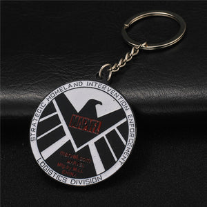 The Avengers Captain America Shield Spiderman Batman Keychain Toy Superhero Hulk Iron Man Marvel jewelry Metal Pendant Keychains