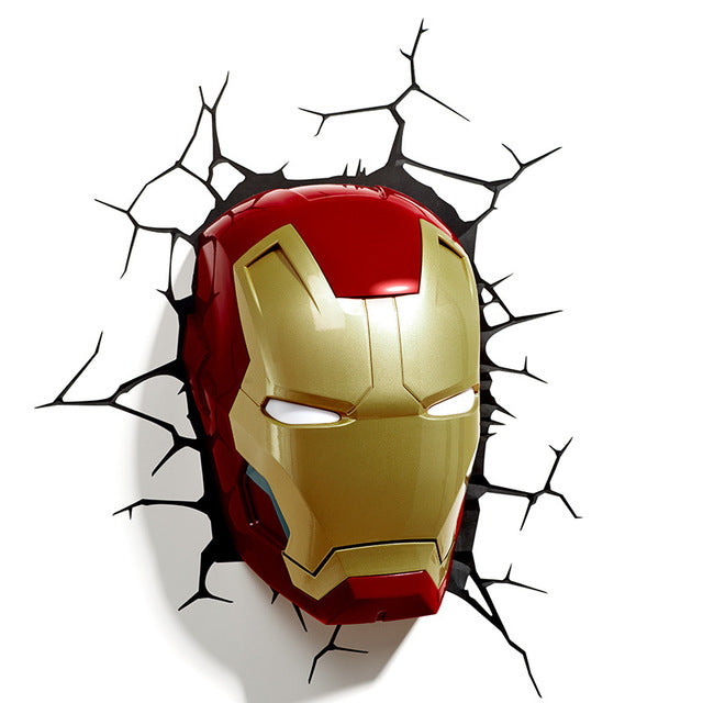 Marvel avengers LED Wall Lamps for Bedroom, Living Room, 3D creative Light.