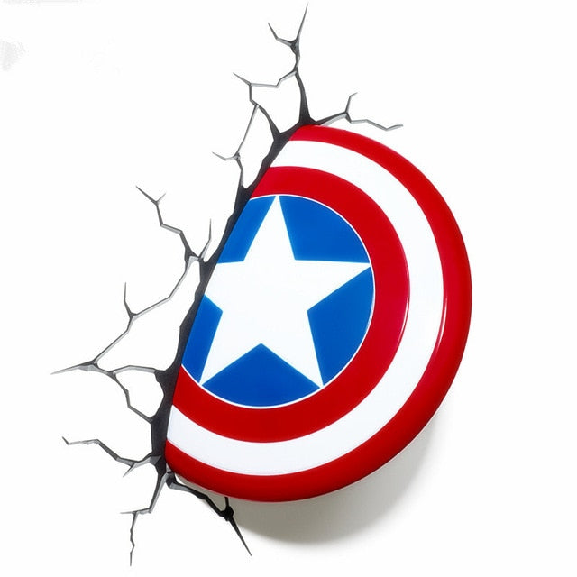 Marvel avengers LED Wall Lamps for Bedroom, Living Room, 3D creative Light.