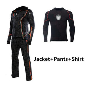 NEW Movie TV Avengers Infinity War IronMan Tony Stark Cosplay costume Jacket Coat Hoodie Top Pants Cool Gift For four seasons